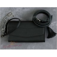 Шкіряна жіноча сумка "Еліс" чорна