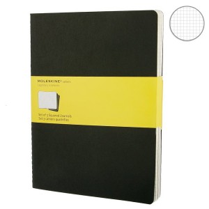 Набор блокнотов Moleskine Cahier больших черных QP322