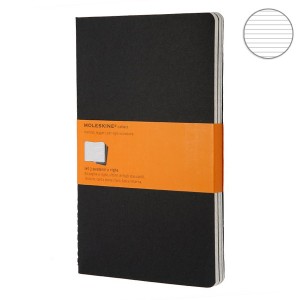 Набор блокнотов Moleskine Cahier средних черных QP316