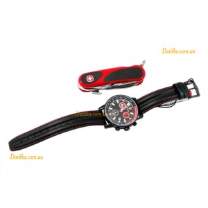 Подарунковий набір Wenger: годинник Wenger Commando Chrono 70731.XL та ніж EvoGrip
