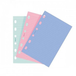 Комплект бланков Бумага в линейку Filofax, 20л, 3 цвета, Pocket