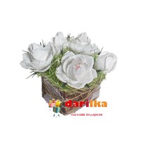 Букет из конфет Белые розы, 245-222, Арт-Студия - Купить в интернет-магазине Darilka.com.ua