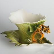 Чашка з блюдцем "Тигр"