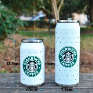 Кружка в виде банки "Starbucks" со звездочками