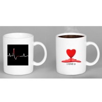 Чашка хамелеон HEARTBEAT Биение сердца