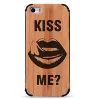 ДЕРЕВЯННЫЙ ЧЕХОЛ ДЛЯ IPHONE 5/5S KISS ME?, 1078, Woodoo Case - Купить в интернет-магазине Darilka.com.ua