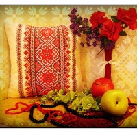 Подушка светящаяся "Вышиванка", wolf_embroidery cushion, Darilka - Купить в интернет-магазине Darilka.com.ua