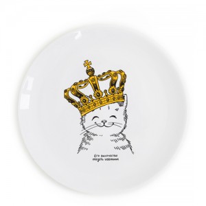 Детская тарелка "Котёнок в короне"