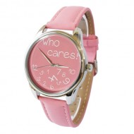 Часы наручные "Who cares" розовый
