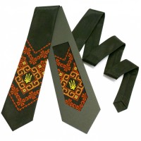 Вышитый галстук с трезубцем Надий, 14796-1, Наші речі - Купить в интернет-магазине Darilka.com.ua