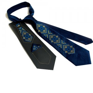 Набор: галстук и нагрудный платок "Любомир"