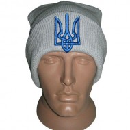 Серая шапка "Герб Украины"