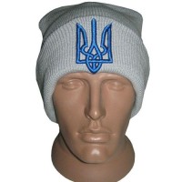Серая шапка "Герб Украины", 137-3342, Darilka - Купить в интернет-магазине Darilka.com.ua