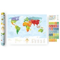 Скретч-карта мира "Travel Map Kids Sights", KS, 1DEA.me - Купить в интернет-магазине Darilka.com.ua