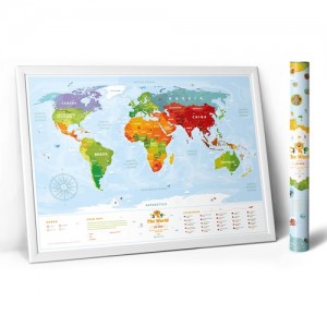 Скретч-карта мира "Travel Map Kids Sights"
