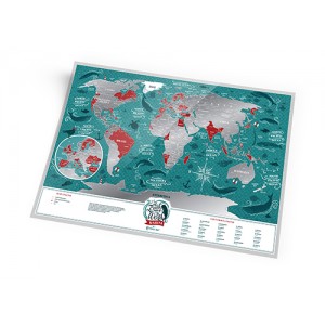 Скретч-карта мира "Travel Map Marine World"