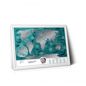 Скретч-карта мира "Travel Map Marine World"