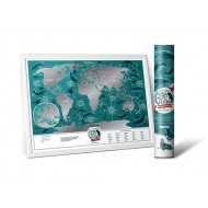 Скретч-карта мира "Travel Map Marine World" 