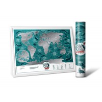 Скретч-карта мира "Travel Map Marine World" 