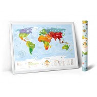 Скретч-карта мира  "Travel Map Kids Animals"