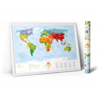 Скретч-карта мира  "Travel Map Kids Animals", KA, 1DEA.me - Купить в интернет-магазине Darilka.com.ua