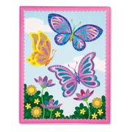 Набор для творчества с блестящими наклейками "Цветы и бабочки"