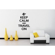 Интерьерная наклейка Keep Calm And Travel On