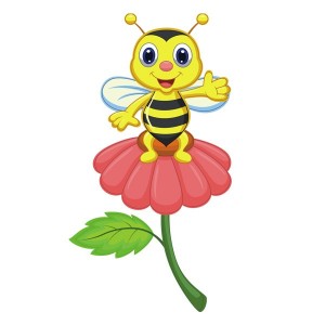 Виниловая наклейка Bee on a Flower