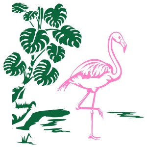 Виниловая наклейка Flamingo
