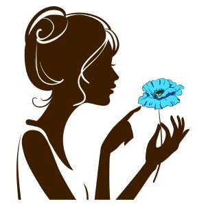 Виниловая наклейка Girl with Flower