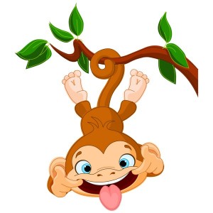 Виниловая наклейка Funny Monkey