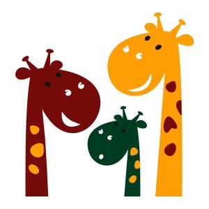 Виниловая наклейка Cute Giraffes