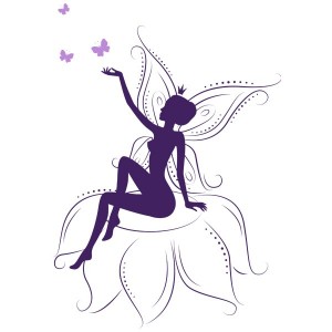Виниловая наклейка Fairy on Flowers
