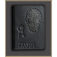 Обложка для паспорта кожаная Черепок
