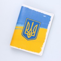 Кожаная обложка для паспорта Тризуб, 709-77-27, Арт Кажан - Купить в интернет-магазине Darilka.com.ua