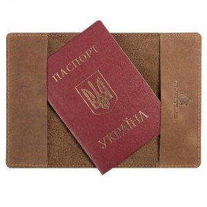 Кожаная обложка для паспорта Turtle, Воздушный шар (Приключения), винтажный хаки