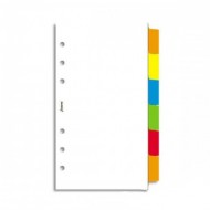 Комплект разделителей Filofax цветной, Personal, 6 секций