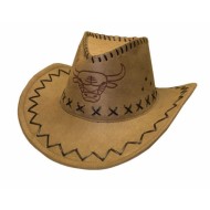 Ковбойская шляпа с орнаментом бежевая