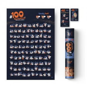 Скретч постер "#100 BucketList KAMASUTRA edition"
