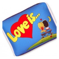 Подушка Love is голубая, 98-9710262,  - Купить в интернет-магазине Darilka.com.ua