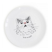 Тарелка "Удивленный кот", orner-0163, Orner Store - Купить в интернет-магазине Darilka.com.ua