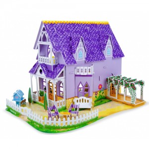 3D пазлы "Фиолетовый домик"