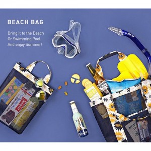 Летняя сумочка для пляжа прорезиненная