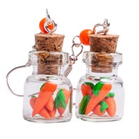 Серьги "Баночки с морковками", Lo.34, Lollipop - Купить в интернет-магазине Darilka.com.ua