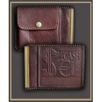 Зажим для денег кожаный с карманом для мелочи, 868-11-26, Мануфактура Гук - Купить в интернет-магазине Darilka.com.ua