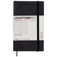 Записная книжка Leuchtturm1917, Карманная, Мягкая обложка, Линия, Черный