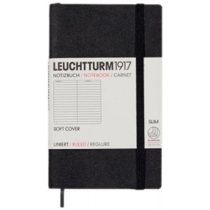 Записная книжка Leuchtturm1917, Карманная, Мягкая обложка, Линия, Черный