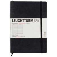 Записная книжка Leuchtturm1917, Средняя, Мягкая обложка, Линия, Черный