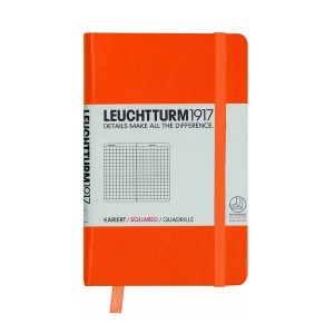 Записная книжка leuchtturm1917, Карманная, Клетка Оранжевый