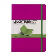 Записная книжка leuchtturm1917, Средняя, Чистые листы, Би-колор Розовый-зеленый